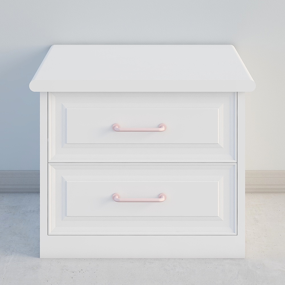 Elegant Low-Poly Nightstand 3D model