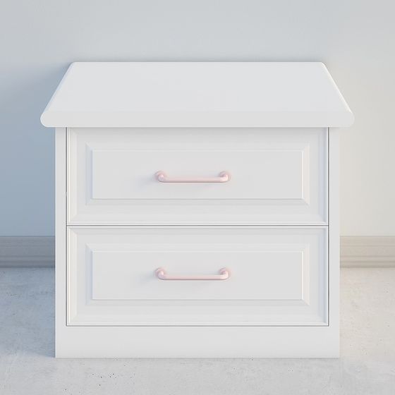 Elegant Low-Poly Nightstand 3D model