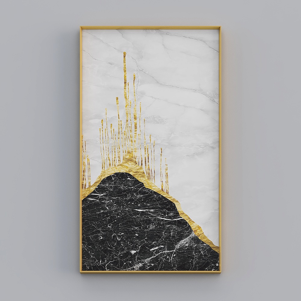 Kibaki abstraktes Badezimmer Badezimmer ziehe hellen Goldkasten 40x70cm Gold mxyl-jc3-1