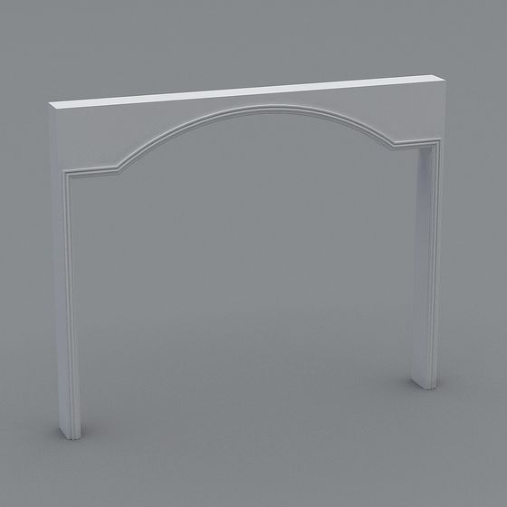 Stylish Arched Door Frame 3D model for Modern Design