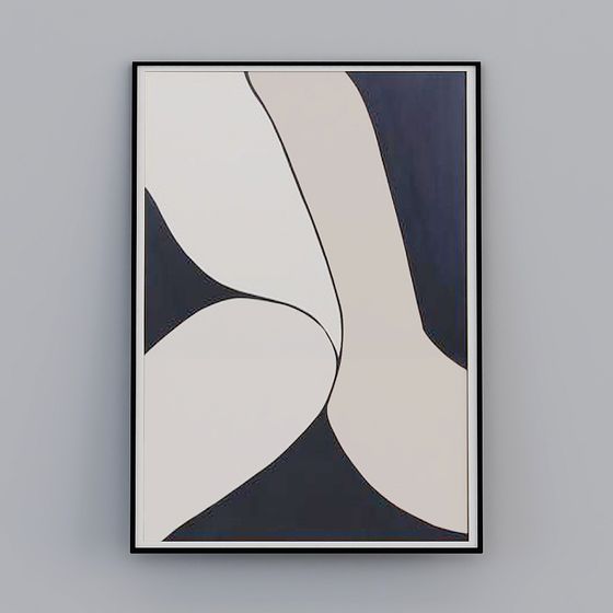 Abstract Lines 3D model for Creative Projects