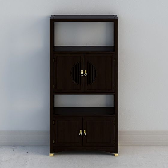 Eastern Antique Bookcase 3D model