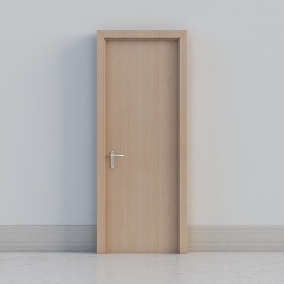 Minimalist Wooden Door 3D model