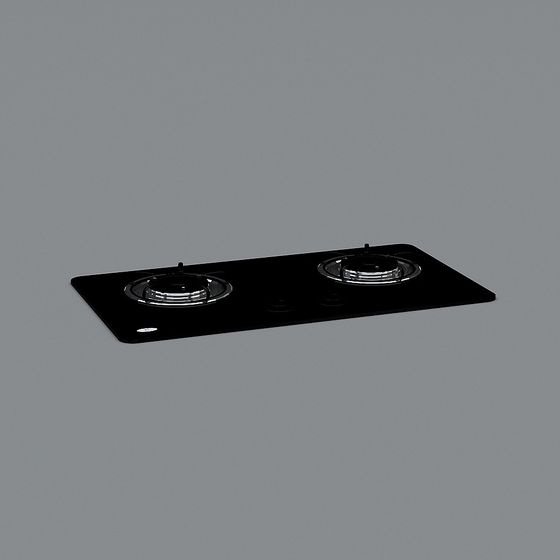 Sleek Gas Stove 3D model for Modern Kitchens