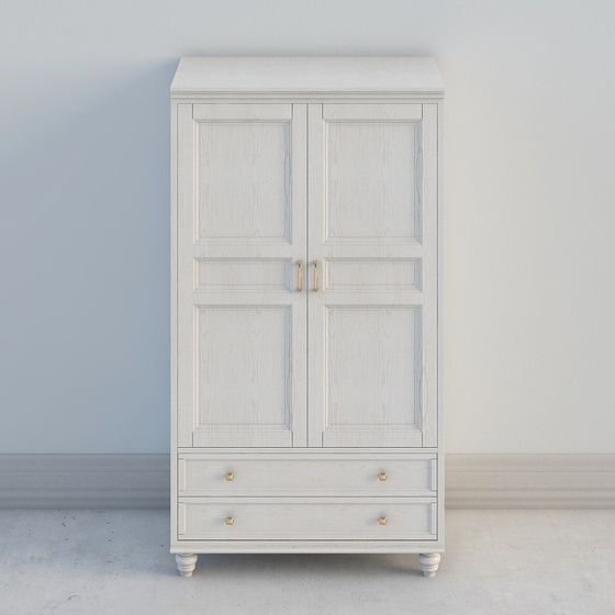 Simple Wardrobe 3D model for Modern Interiors