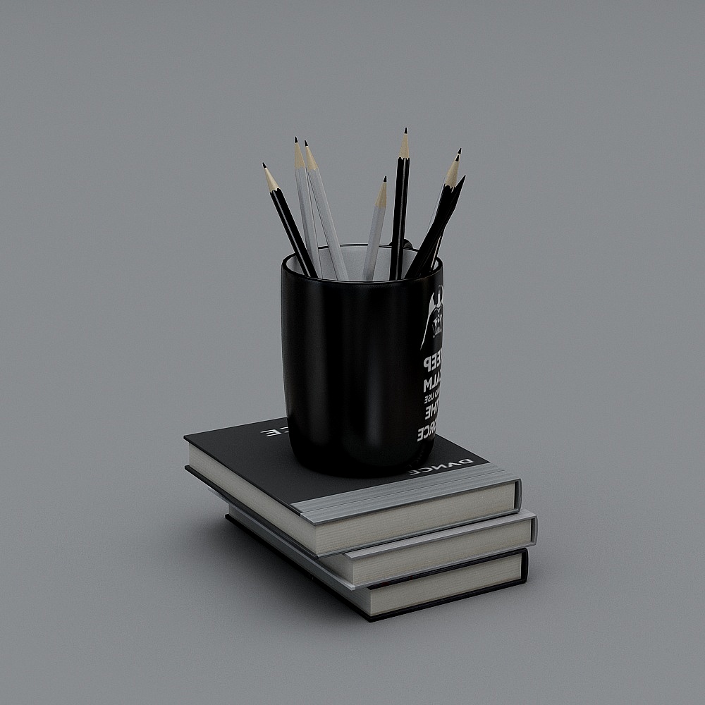 책&연필&연필꽂이