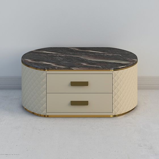 Round Storage Coffee Table 3D model for Contemporary Spaces