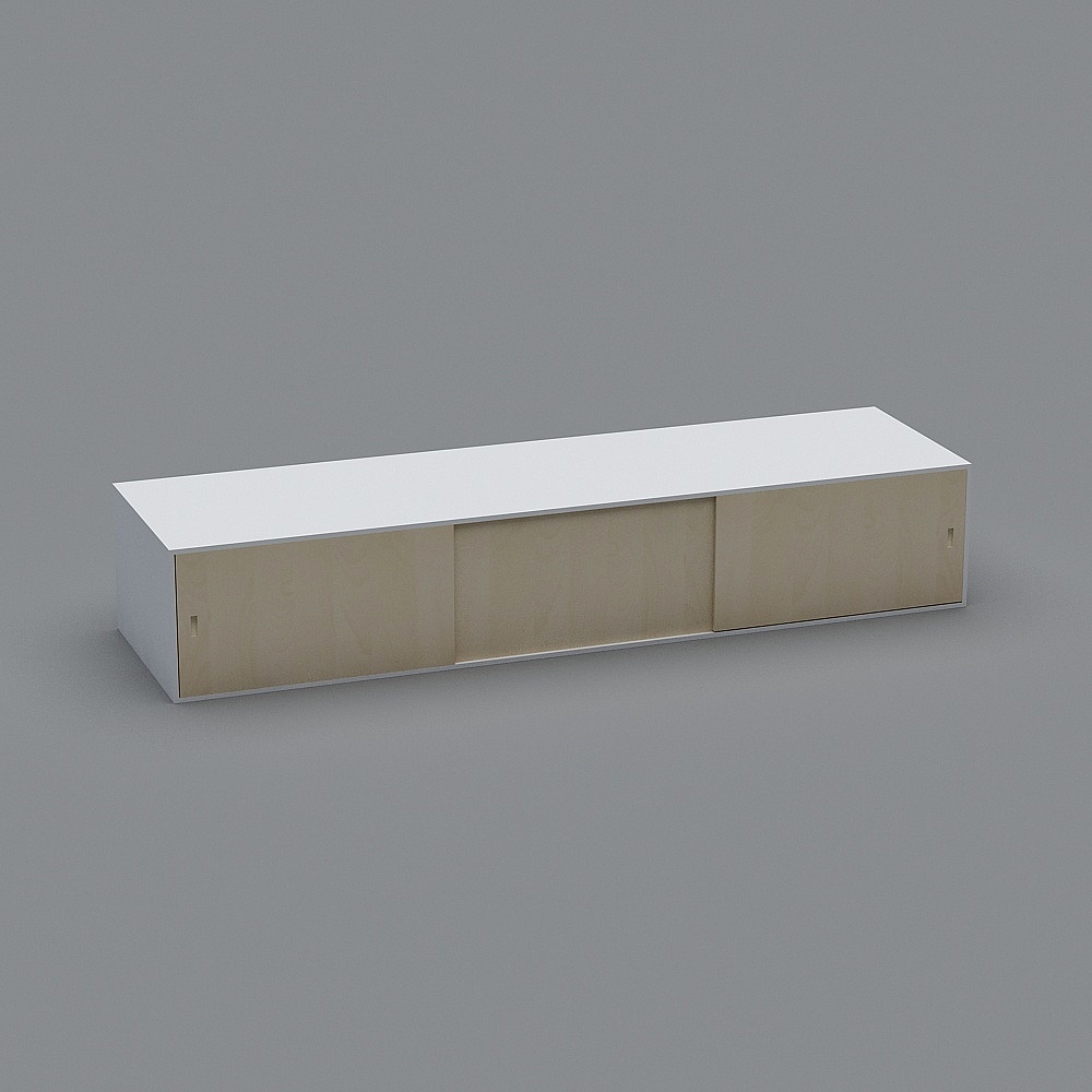 Modern Minimalist Floating Storage Cabinet 3D model