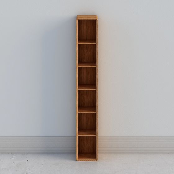 Modern Low-Polygon Bookshelf 3D model