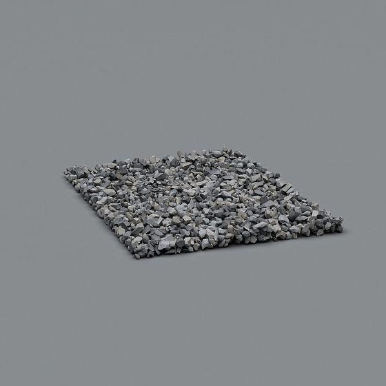 High-Detail Gravel Heap 3D model