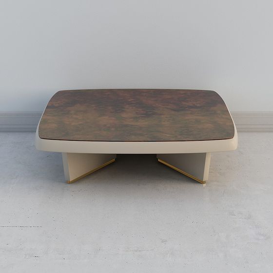 Stylish Minimalist Coffee Table 3D model for Creative Spaces