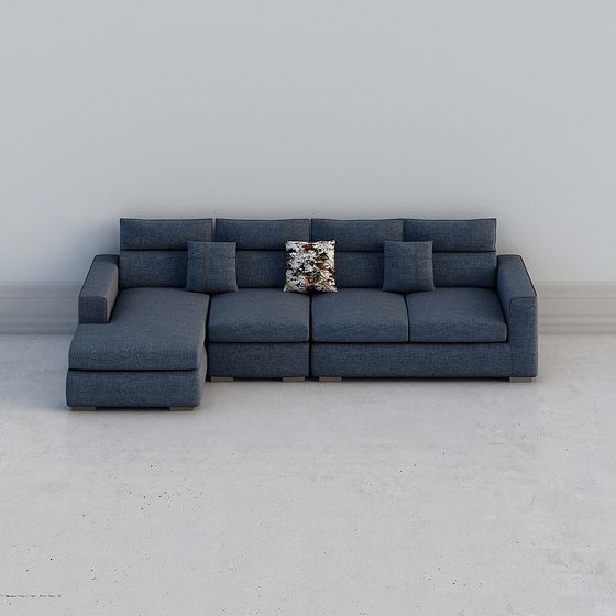 Urban Comfort 3D model Sofa for Modern Interiors