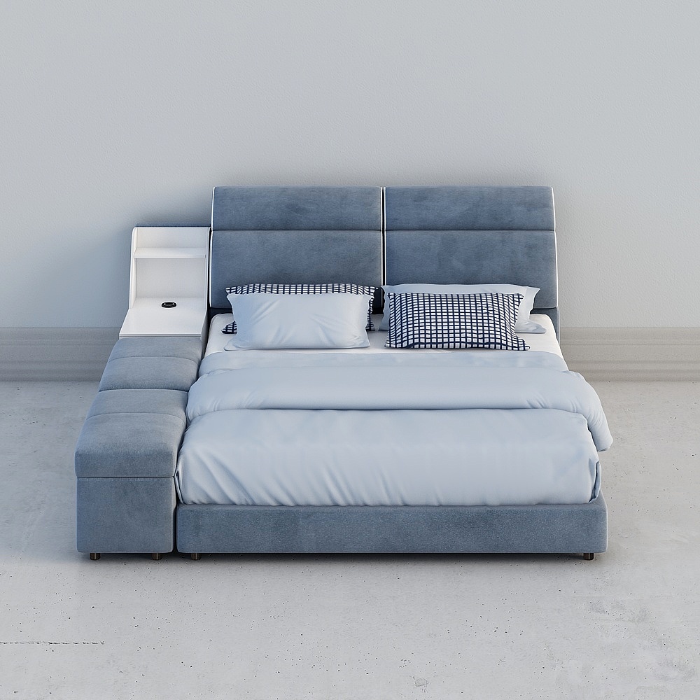 85B2037 мягкая кровать с низким ящиком