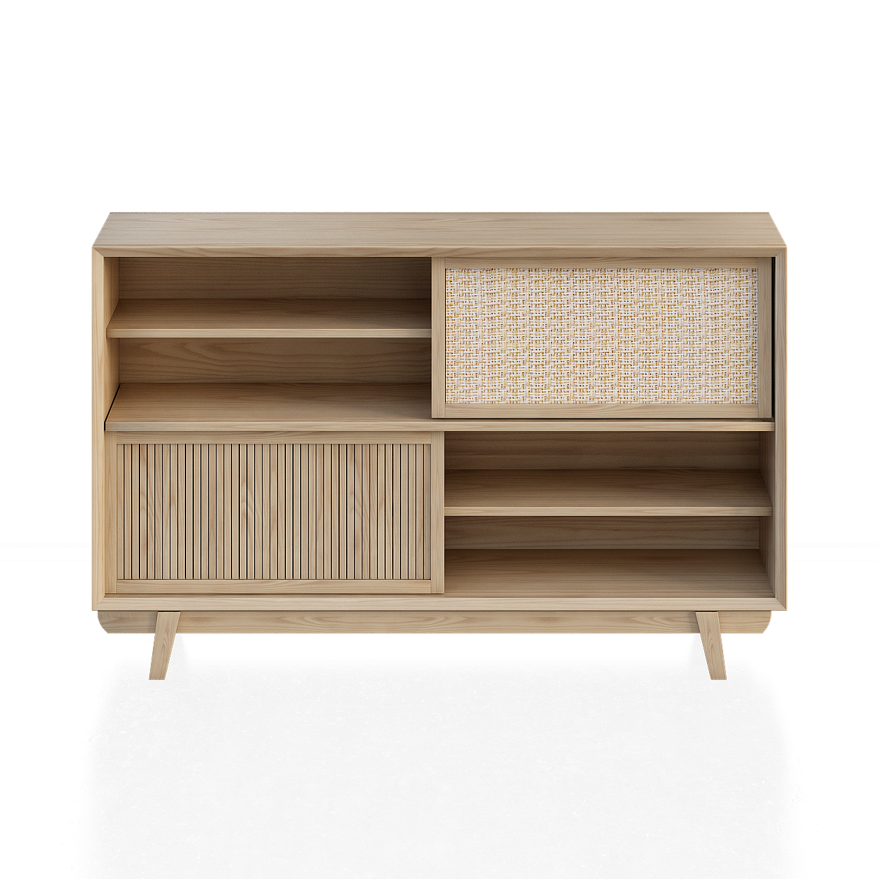 Charming Low-Polygon TV Cabinet – Wood Texture Model