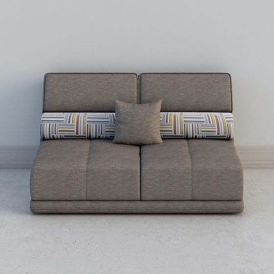 Modern Low-Polygon 3D Sofa Model for Contemporary Spaces