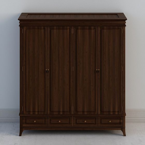 Vintage Wardrobe 3D Model for Elegant Interiors