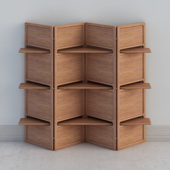 Elegant Wooden Screen 3D model for Modern Spaces
