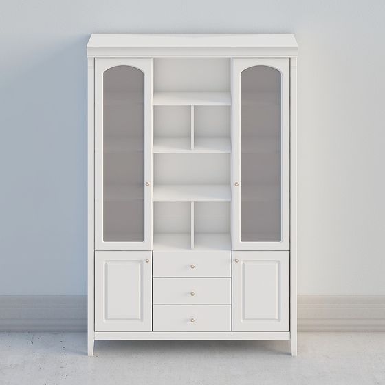 Elegant Low-Poly Bookshelf 3D model