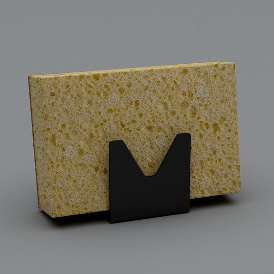 Sponge Block Low-Poly 3D model