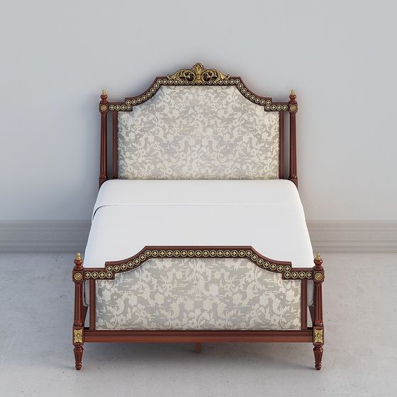 Elegant Low-Poly 3D Bed Model for Modern Interiors