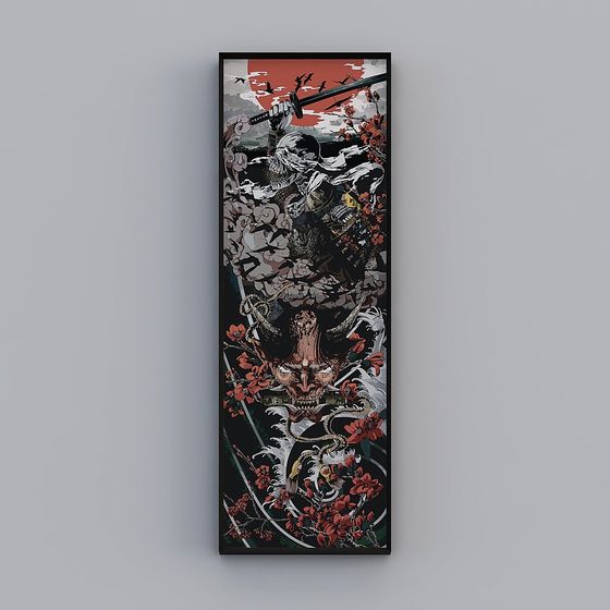 Samurai Warrior Panel 3D model