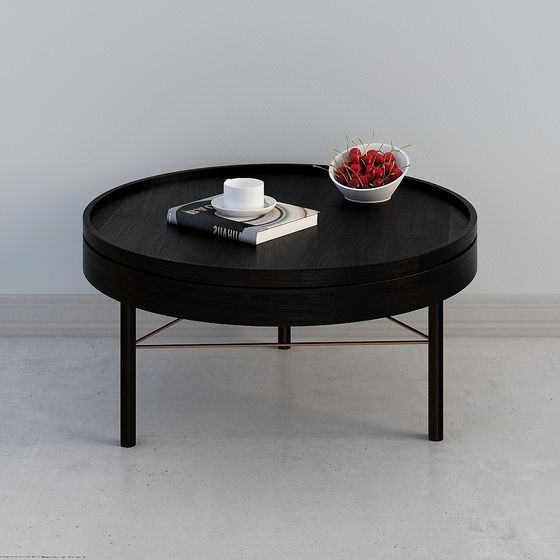 Elegant Low-Polygon Round Table 3D model