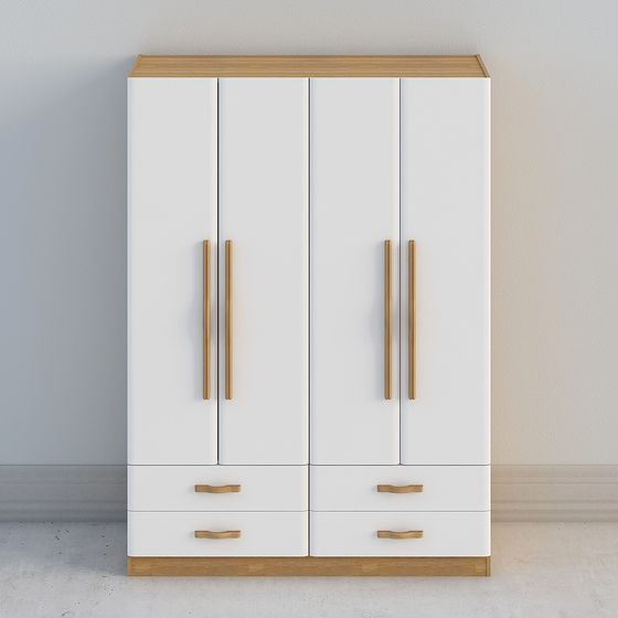 Minimalist Wooden Wardrobe 3D model