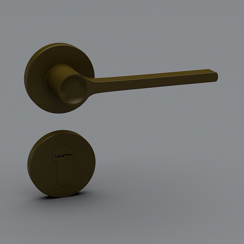 Elegant Low-Poly Door Handle 3D model