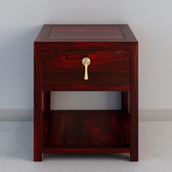 Stylish Low-Poly Nightstand 3D model for Modern Interiors