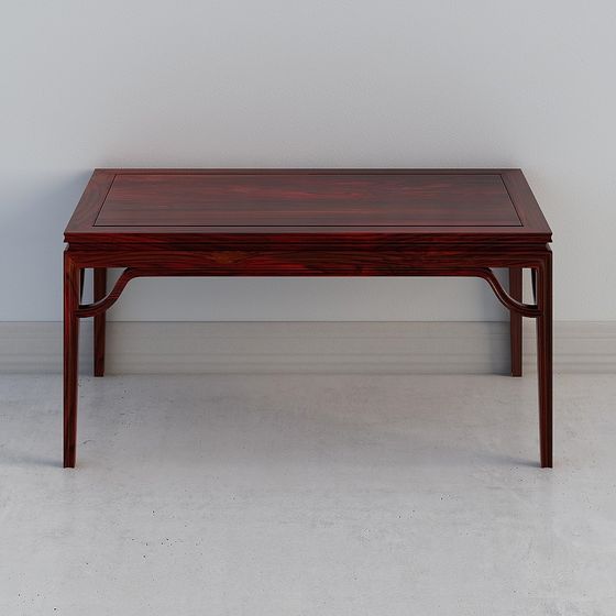 Classic Solid Wood Table 3D model