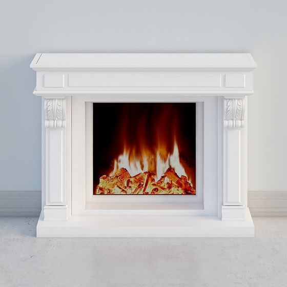 Black Fireplace 3D Model for Cozy Interiors