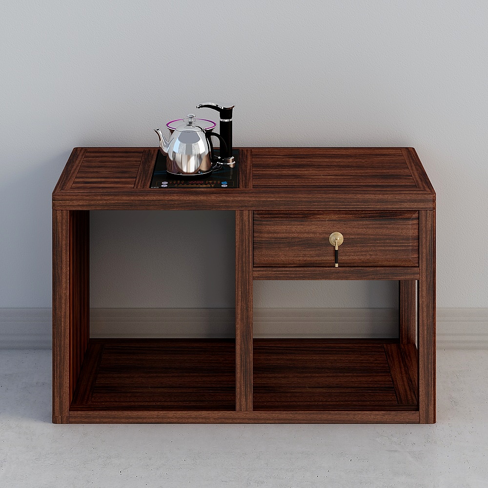 Elegant Low-Poly Tea Table 3D model