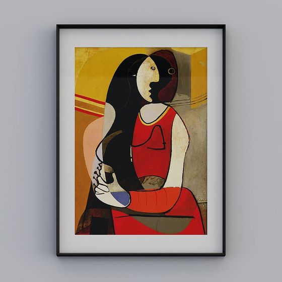 Abstract Female 3D Model in Low Poly Style