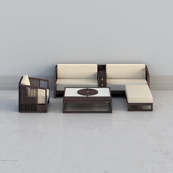 Urban Living Room Set 3D model