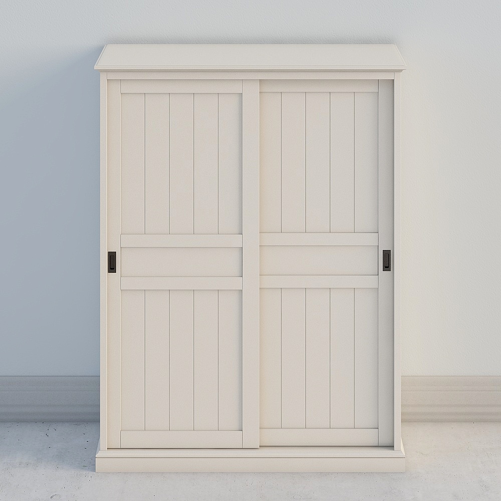Modern Minimalist Sliding Storage Cabinet 3D model