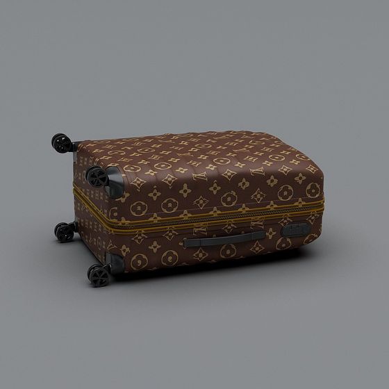 Elegant Low-Poly Luggage 3D model