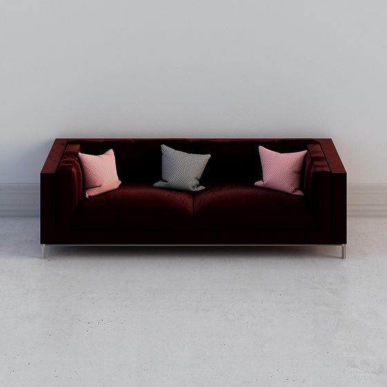 Velvet Elegance Sofa 3D model