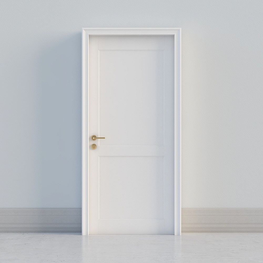 Puerta blanca clásica