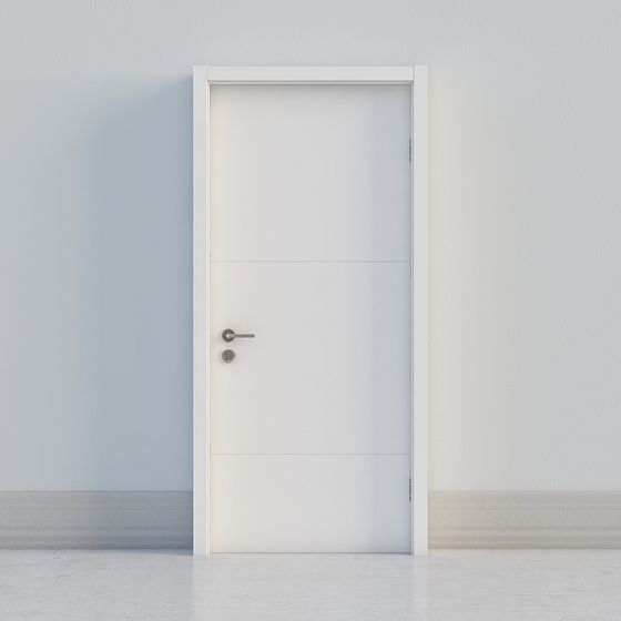 Modern Minimalist White Door 3D model