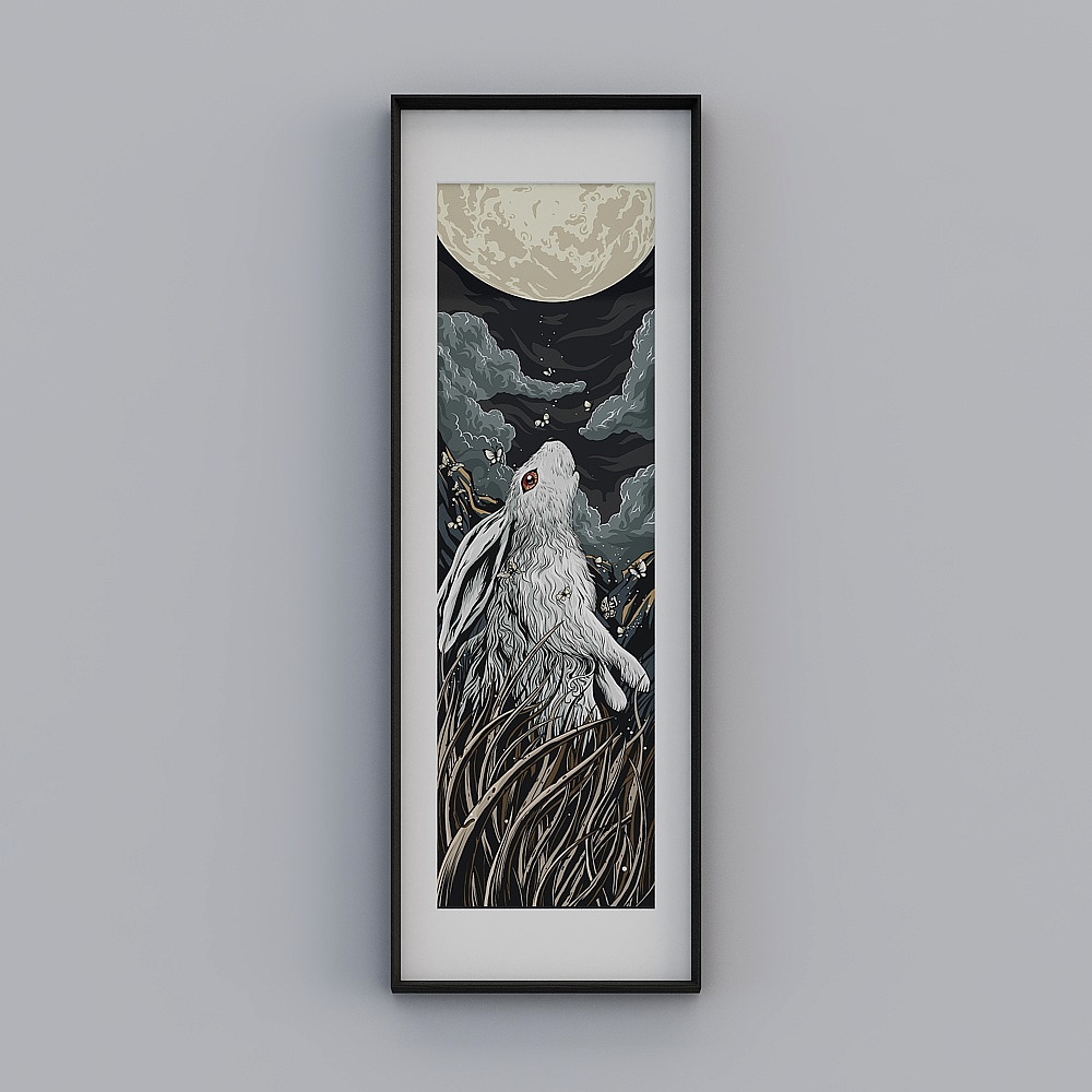 Moonlit White Rabbit 3D Model