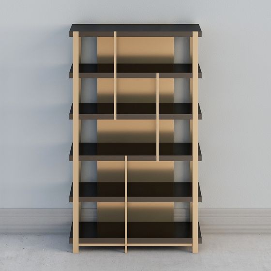 Elegant Low-Polygon Bookshelf 3D model