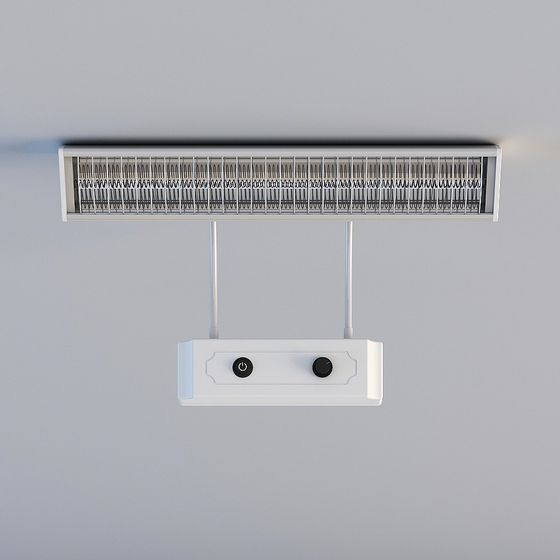 Minimalist Wall-Mounted Electric Heater 3D model