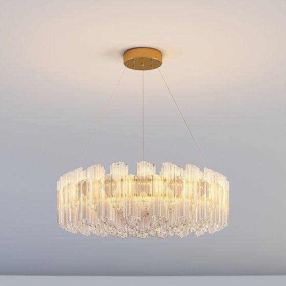 Stunning Crystal Chandelier 3D model for Modern Homes