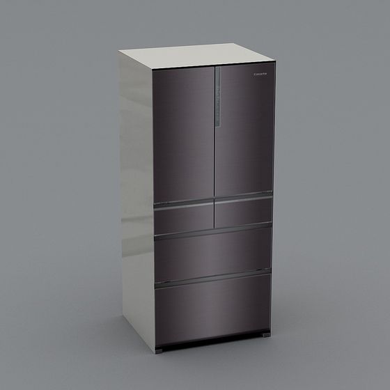 Sleek Modern Refrigerator 3D model