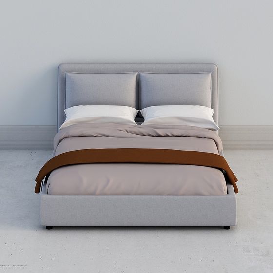 Stylish Bed 3D model for Contemporary Spaces