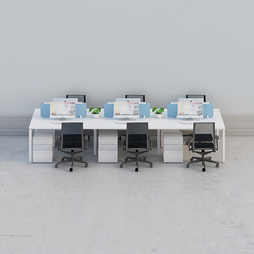 escritorio de oficina para 6 posiciones