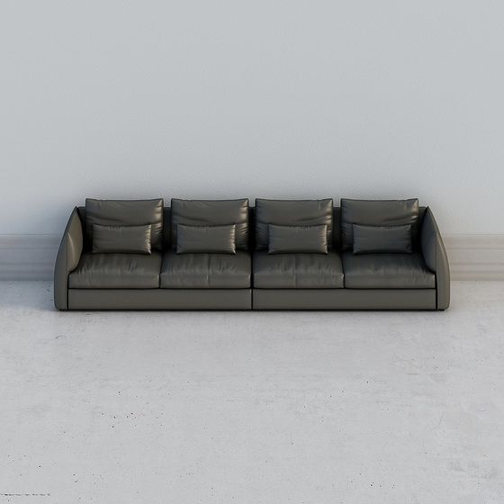 Contemporary Low-Poly Sofa 3D model