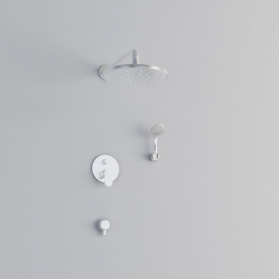Minimalist Shower System 3D model for Modern Spaces