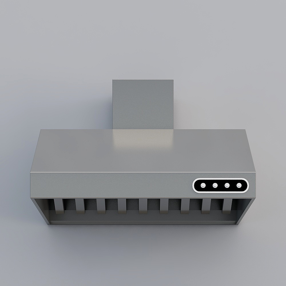 Stylish Low-Poly Kitchen Range Hood 3D model