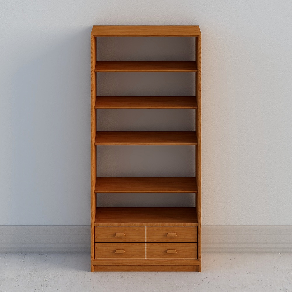 Regal Bücherregal 4 Schubladen (Kirschbaum)